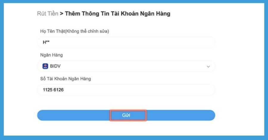 Người chơi hoàn tất rút tiền 8xbet sau 4 bước